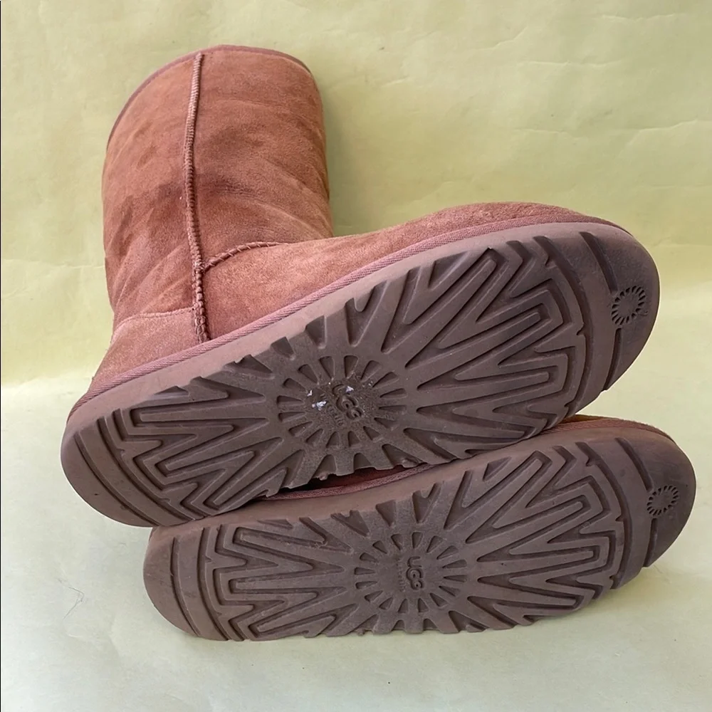 UGG Light Brown Winter Boots Plush Suede